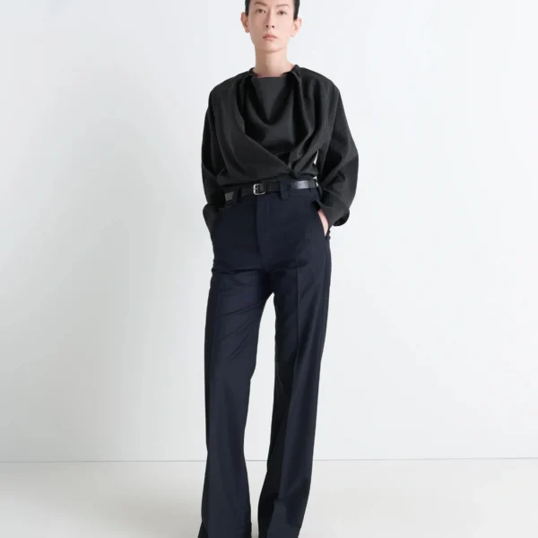 Lemaire Twisted Top in Dry Silk - Tops - Parisian Minimalist Luxury at Coveti