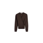 Lemaire Twisted V Neck Jumper in Merino Blend - Knitwear - Parisian Minimalist Luxury at Coveti