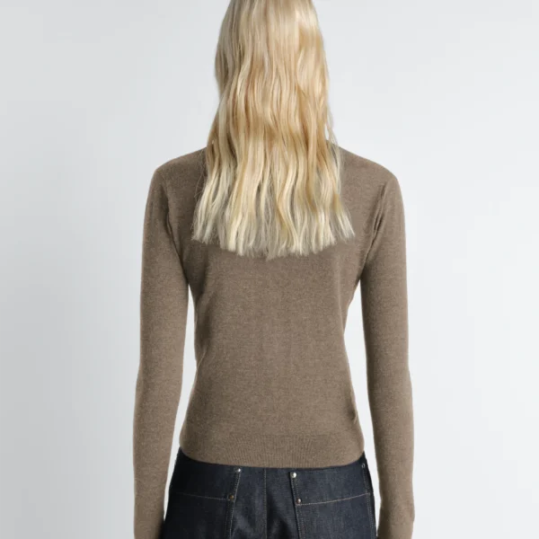 Lemaire V Neck Buttoned Cardigan in Fine Wool - Knitwear - Parisian Minimalist Luxury at Coveti