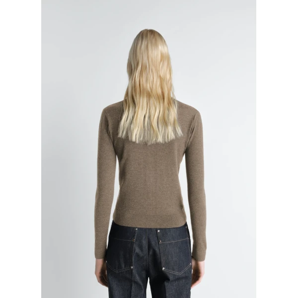 Lemaire V Neck Buttoned Cardigan in Fine Wool, view 3