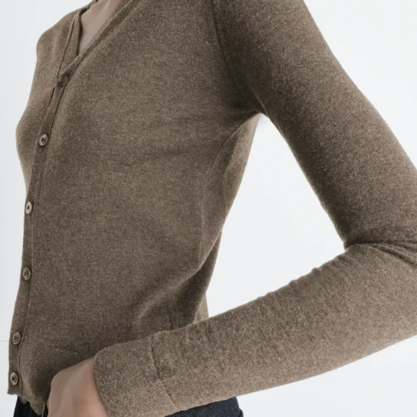 Lemaire V Neck Buttoned Cardigan in Fine Wool - Knitwear - Parisian Minimalist Luxury at Coveti