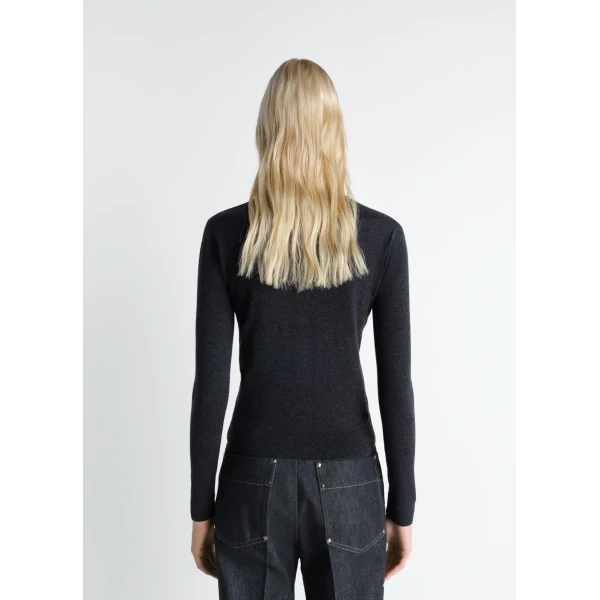 Lemaire V Neck Buttoned Cardigan in Fine Wool, view 5