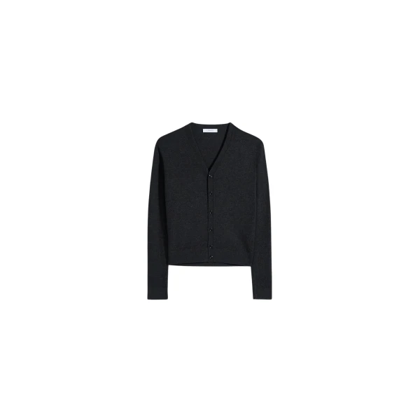 Lemaire V Neck Buttoned Cardigan in Fine Wool - Knitwear - Parisian Minimalist Luxury at Coveti