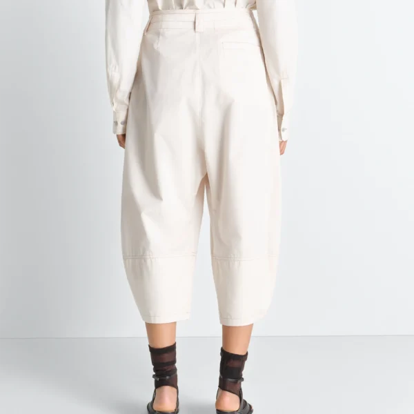 Lemaire Volume Bermudas in Cotton Satin - Shorts - Parisian Minimalist Luxury at Coveti