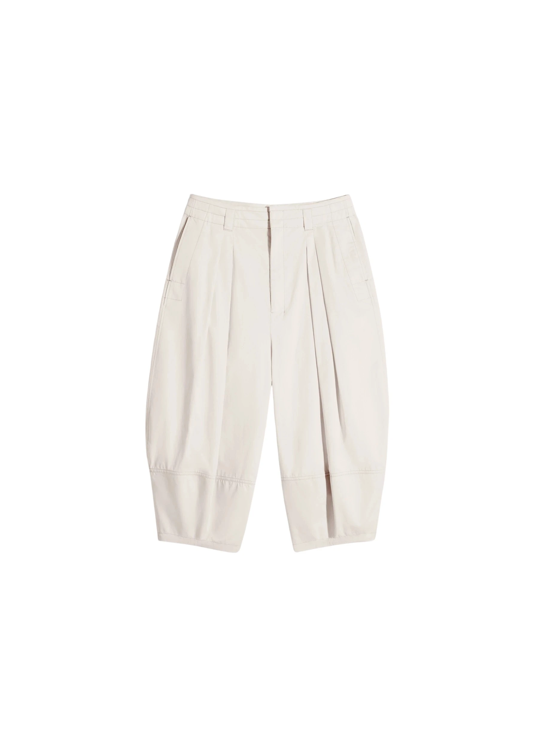 Lemaire-Volume-Bermudas-in-Cotton-Satin-coveti-132910_nobg Lemaire Volume Bermudas in Cotton Satin - Shorts - Parisian Minimalist Luxury at Coveti