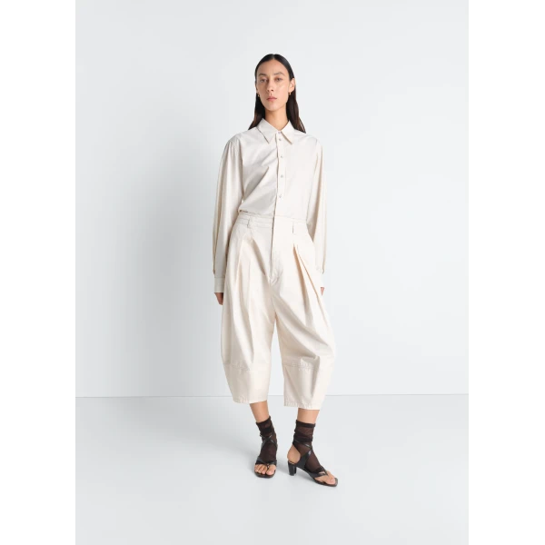 Lemaire Volume Bermudas in Cotton Satin Shorts, view 3