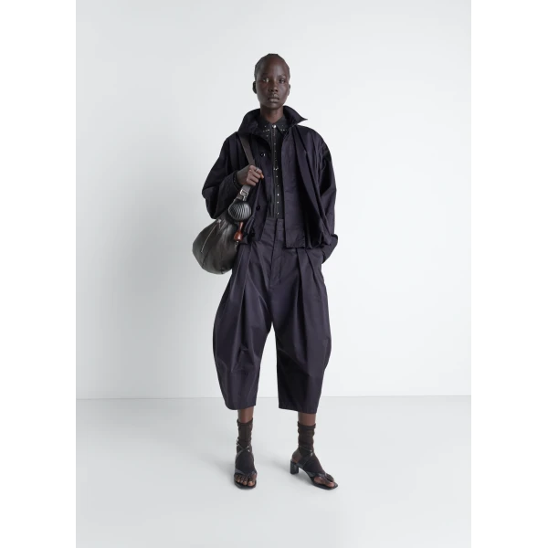 Lemaire Volume Bermudas in Cotton Satin Shorts, view 2