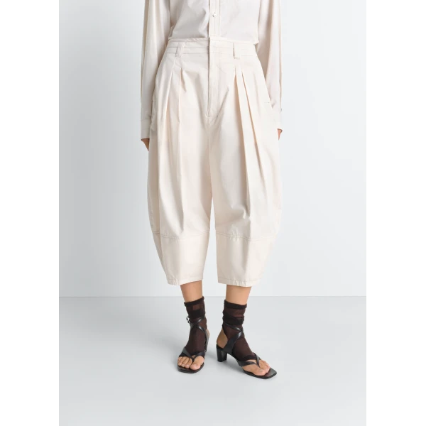 Lemaire Volume Bermudas in Cotton Satin Shorts, view 4