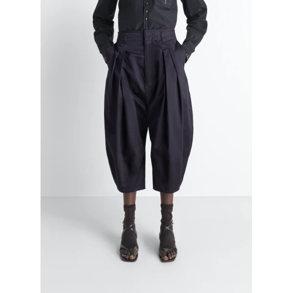 Lemaire Volume Bermudas in Cotton Satin Shorts, view 3