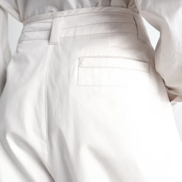 Lemaire Volume Bermudas in Cotton Satin - Shorts - Parisian Minimalist Luxury at Coveti