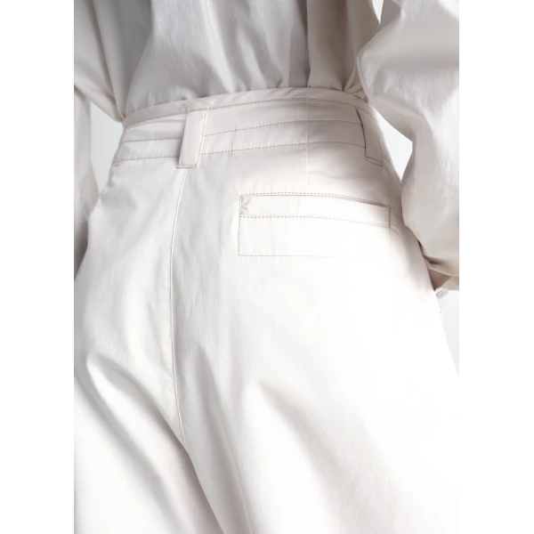 Lemaire Volume Bermudas in Cotton Satin Shorts, view 5