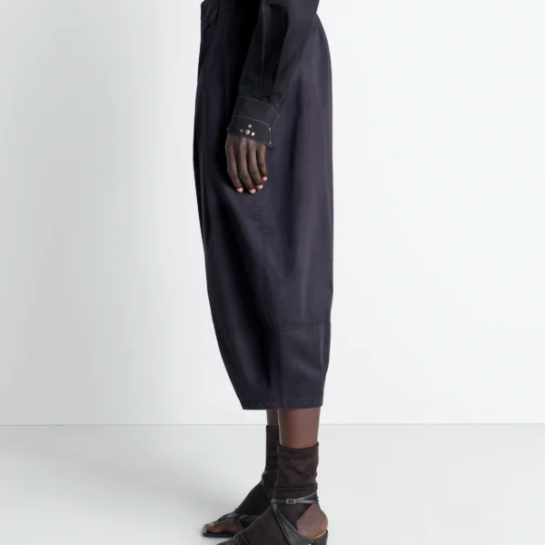 Lemaire Volume Bermudas in Cotton Satin - Shorts - Parisian Minimalist Luxury at Coveti