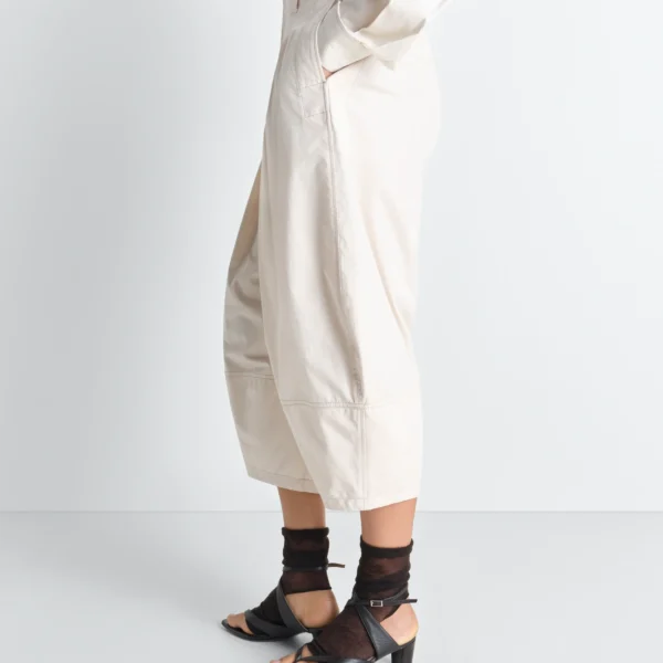 Lemaire Volume Bermudas in Cotton Satin - Shorts - Parisian Minimalist Luxury at Coveti
