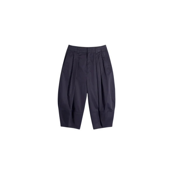 Lemaire Volume Bermudas in Cotton Satin - Shorts - Parisian Minimalist Luxury at Coveti