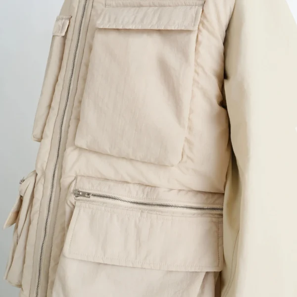 Lemaire Wadded Gilet with Pockets in Light Nylon - Coats - Parisian Minimalist Luxury at Coveti