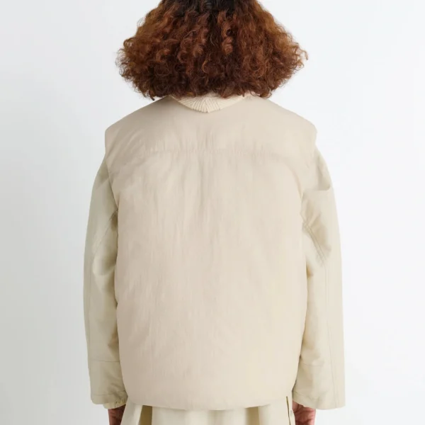 Lemaire Wadded Gilet with Pockets in Light Nylon - Coats - Parisian Minimalist Luxury at Coveti