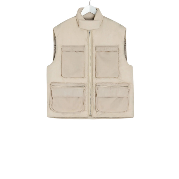 Lemaire Wadded Gilet with Pockets in Light Nylon - Coats - Parisian Minimalist Luxury at Coveti