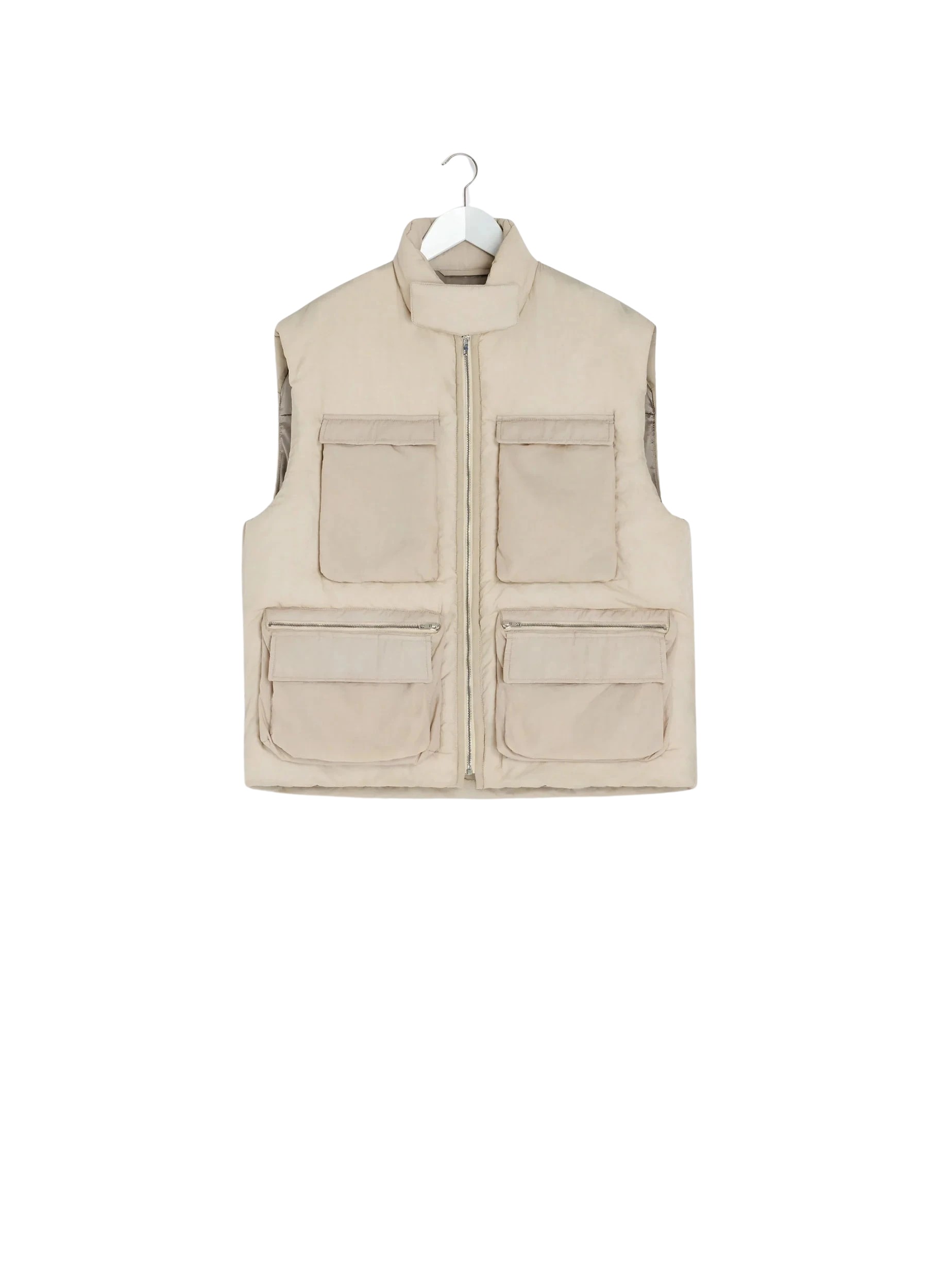 Lemaire Wadded Gilet with Pockets in Light Nylon Coat