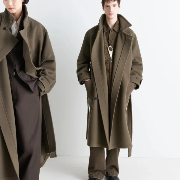 Lemaire Wrap Coat in Wool - Coats - Parisian Minimalist Luxury at Coveti