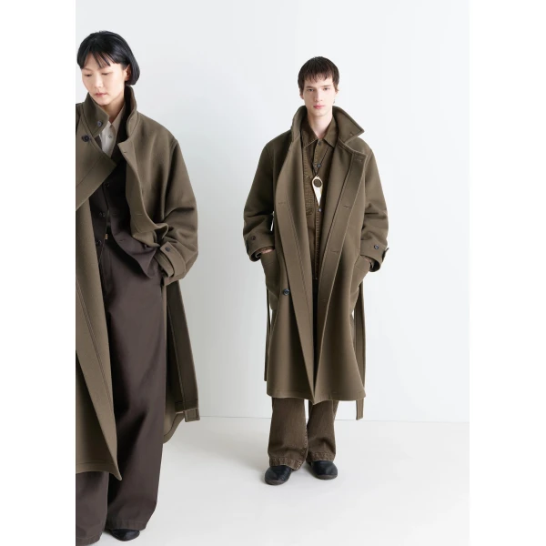 Lemaire Wrap Coat in Wool, view 3