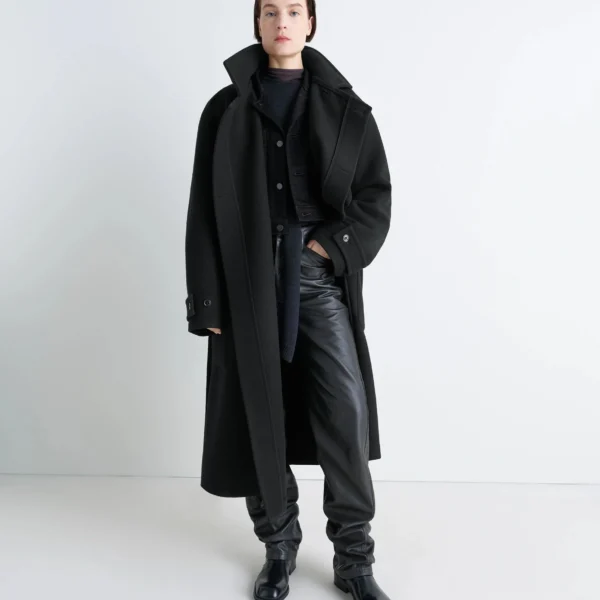 Lemaire Wrap Coat in Wool - Coats - Parisian Minimalist Luxury at Coveti