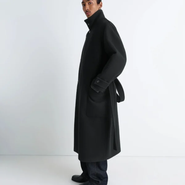 Lemaire Wrap Coat in Wool - Coats - Parisian Minimalist Luxury at Coveti