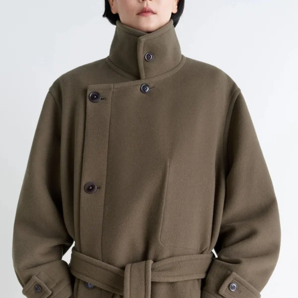 Lemaire Wrap Coat in Wool - Coats - Parisian Minimalist Luxury at Coveti
