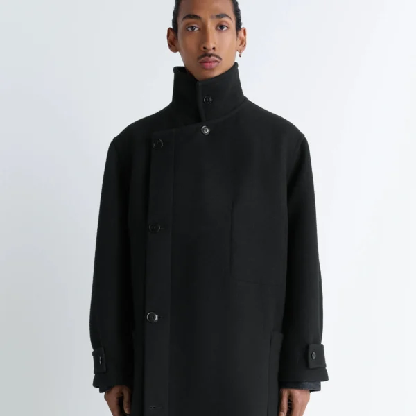 Lemaire Wrap Coat in Wool - Coats - Parisian Minimalist Luxury at Coveti