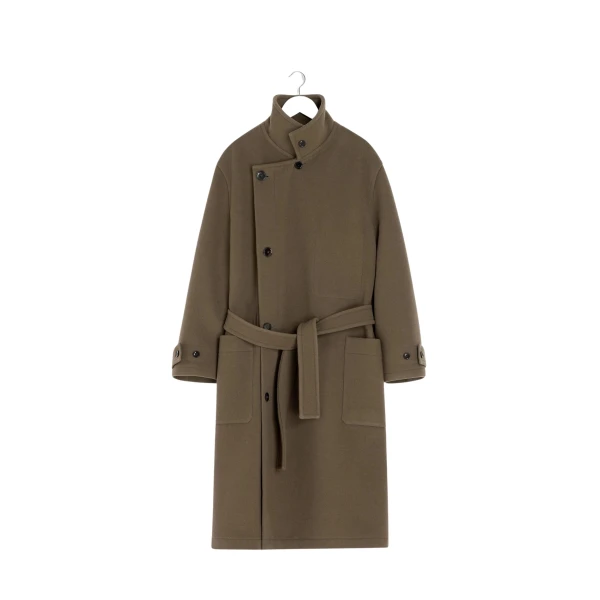 Lemaire Wrap Coat in Wool - Coats - Parisian Minimalist Luxury at Coveti