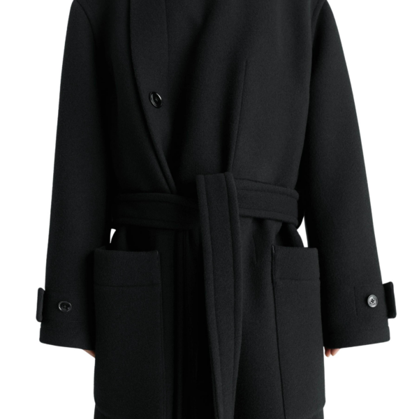 Lemaire Wrap Coat in Wool - Coats - Parisian Minimalist Luxury at Coveti