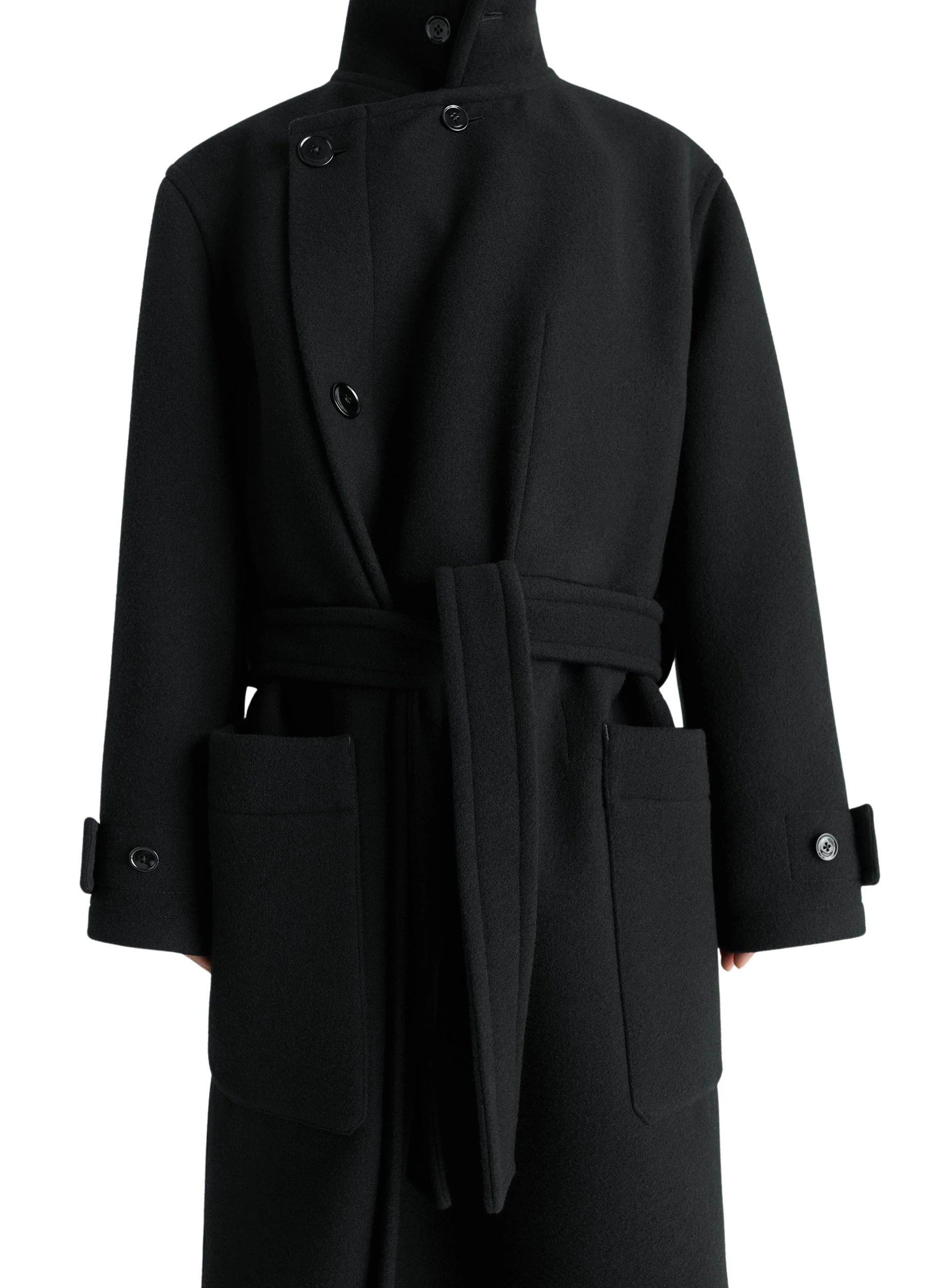 Lemaire-Wrap-Coat-in-Wool-coveti53013_nobg Lemaire Wrap Coat in Wool - Coats - Parisian Minimalist Luxury at Coveti
