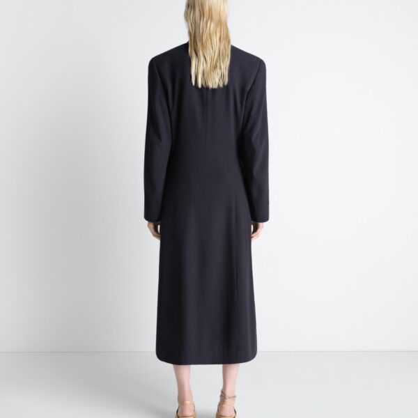 Lemaire Wrap Over Coat in Wool Crepe - Coats - Parisian Minimalist Luxury at Coveti