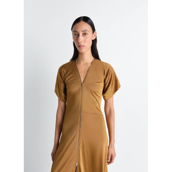 Lemaire Zip Dress in Viscose Cotton Jersey, view 4