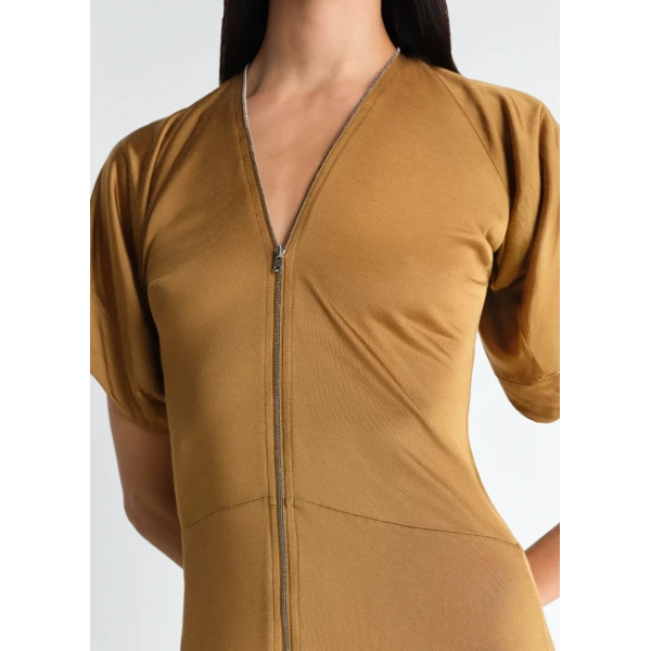 Lemaire Zip Dress in Viscose Cotton Jersey, view 6