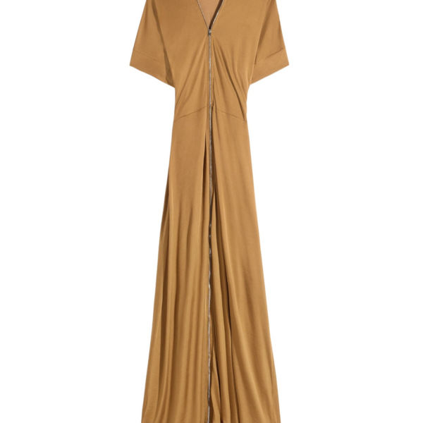 Lemaire Zip Dress in Viscose Cotton Jersey - Dresses - Parisian Minimalist Luxury at Coveti