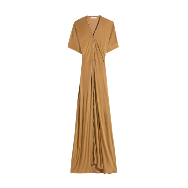 Lemaire Zip Dress in Viscose Cotton Jersey - Dresses - Parisian Minimalist Luxury at Coveti