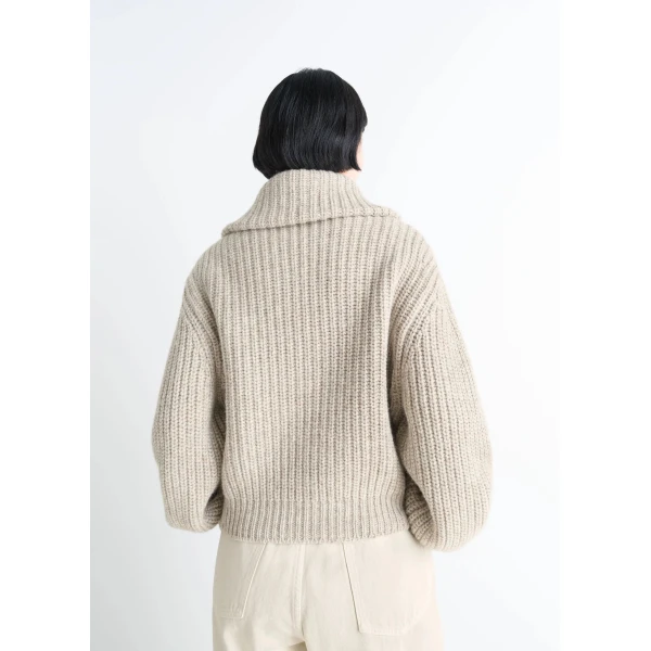 Lemaire Zipped Cardigan in Yak Alpaca, view 2