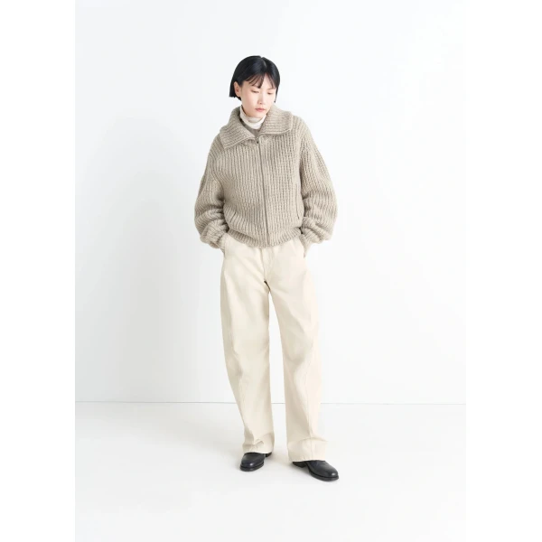 Lemaire Zipped Cardigan in Yak Alpaca, view 4