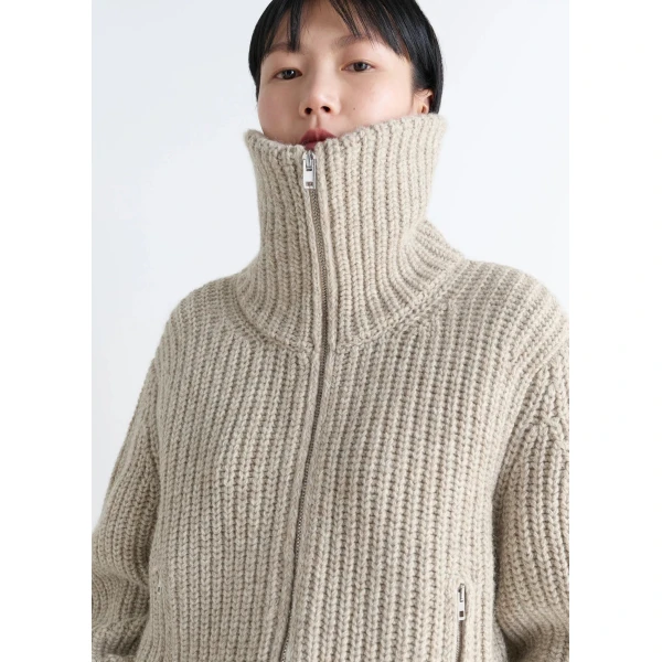 Lemaire Zipped Cardigan in Yak Alpaca, view 6