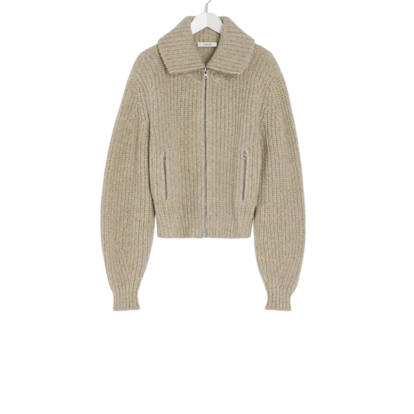 Lemaire Zipped Cardigan in Yak Alpaca - Knitwear - Parisian Minimalist Luxury at Coveti