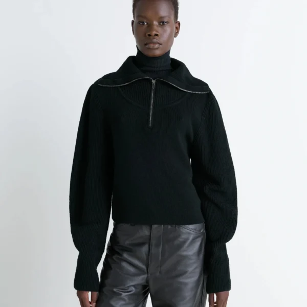 Lemaire Zipped Sweater - Knitwear - Parisian Minimalist Luxury at Coveti