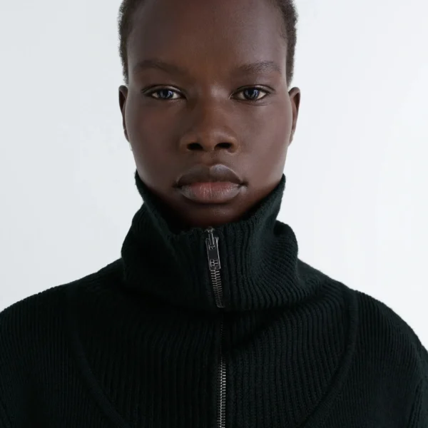 Lemaire Zipped Sweater - Knitwear - Parisian Minimalist Luxury at Coveti