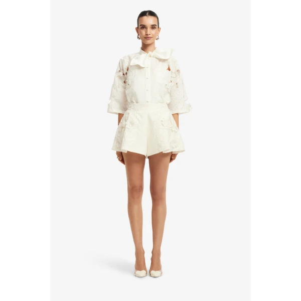 Leo Lin Abby Appliqué Shorts - Leo Lin Dress - Australian Luxury Fashion - Shop at Coveti