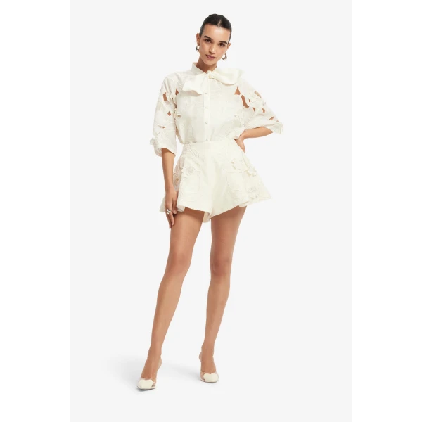 Leo Lin Abby Appliqué Shorts - Leo Lin Dress - Australian Luxury Fashion - Shop at Coveti