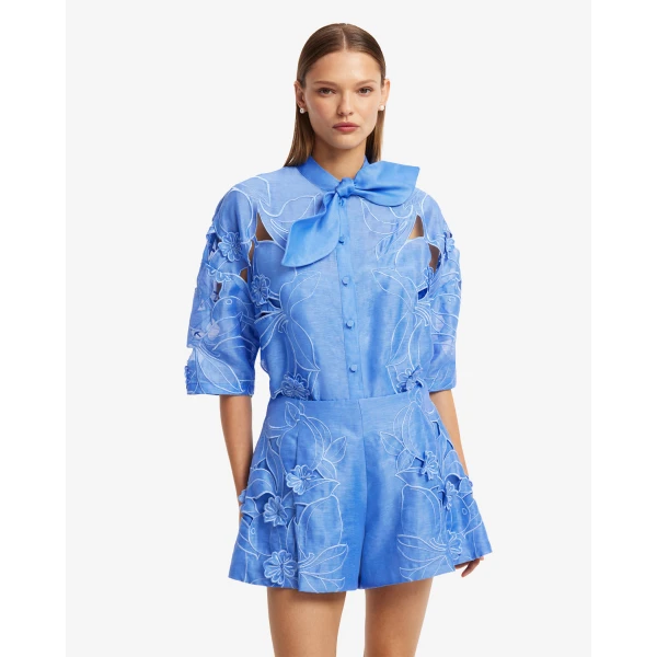 Leo Lin Abby Appliqué Shorts - Leo Lin Dress - Australian Luxury Fashion - Shop at Coveti