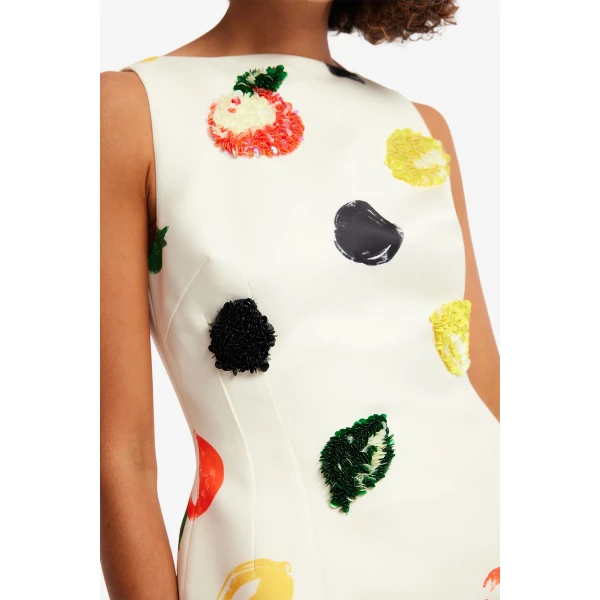 Leo Lin Ali Embellished Boat Neck Mini Dress - Leo Lin Dress - Australian Luxury Fashion - Shop at Coveti