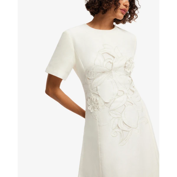 Leo Lin Alice Appliqué Short Sleeve Maxi Dress - Leo Lin Dress - Australian Luxury Fashion - Shop at Coveti