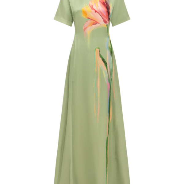 Leo Lin Alice Short Sleeve Maxi Dress - Leo Lin Dress - Australian Luxury Fashion - Shop at Coveti