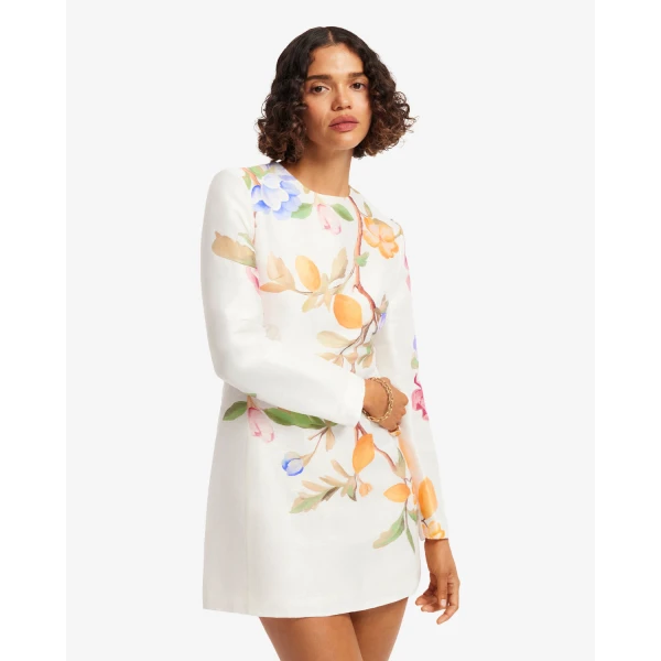 Leo Lin Aliza Long Sleeve Mini Dress - Leo Lin Dress - Australian Luxury Fashion - Shop at Coveti