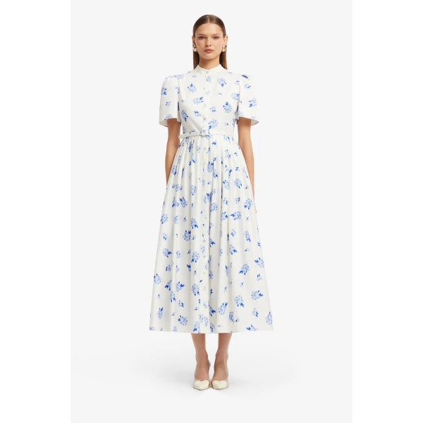 Leo Lin Bianca Short Sleeve Midi Dress - Leo Lin Dress - Australian Luxury Fashion - Shop at Coveti